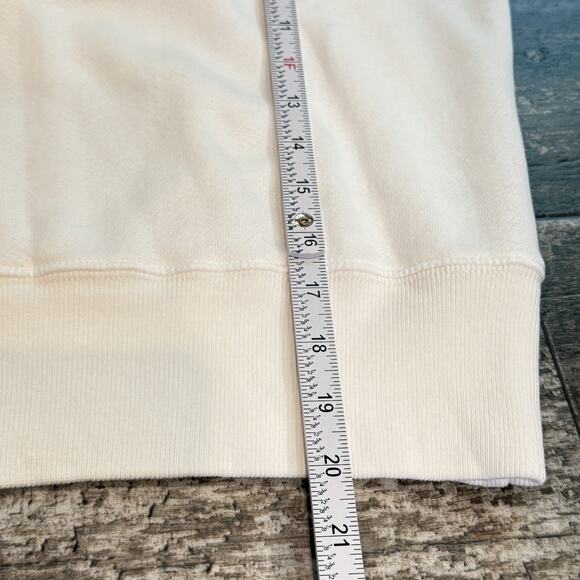 RE/DONE Pullover Womens Small Off White Half Zip‎ Sweatshirt Made USA Cotton - Picture 13 of 16